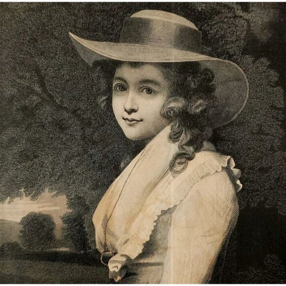 1881 Engraving Countess Dorothy Vaughan As A Child Victorian Reynolds DWQQ18 - Picture 1 of 2
